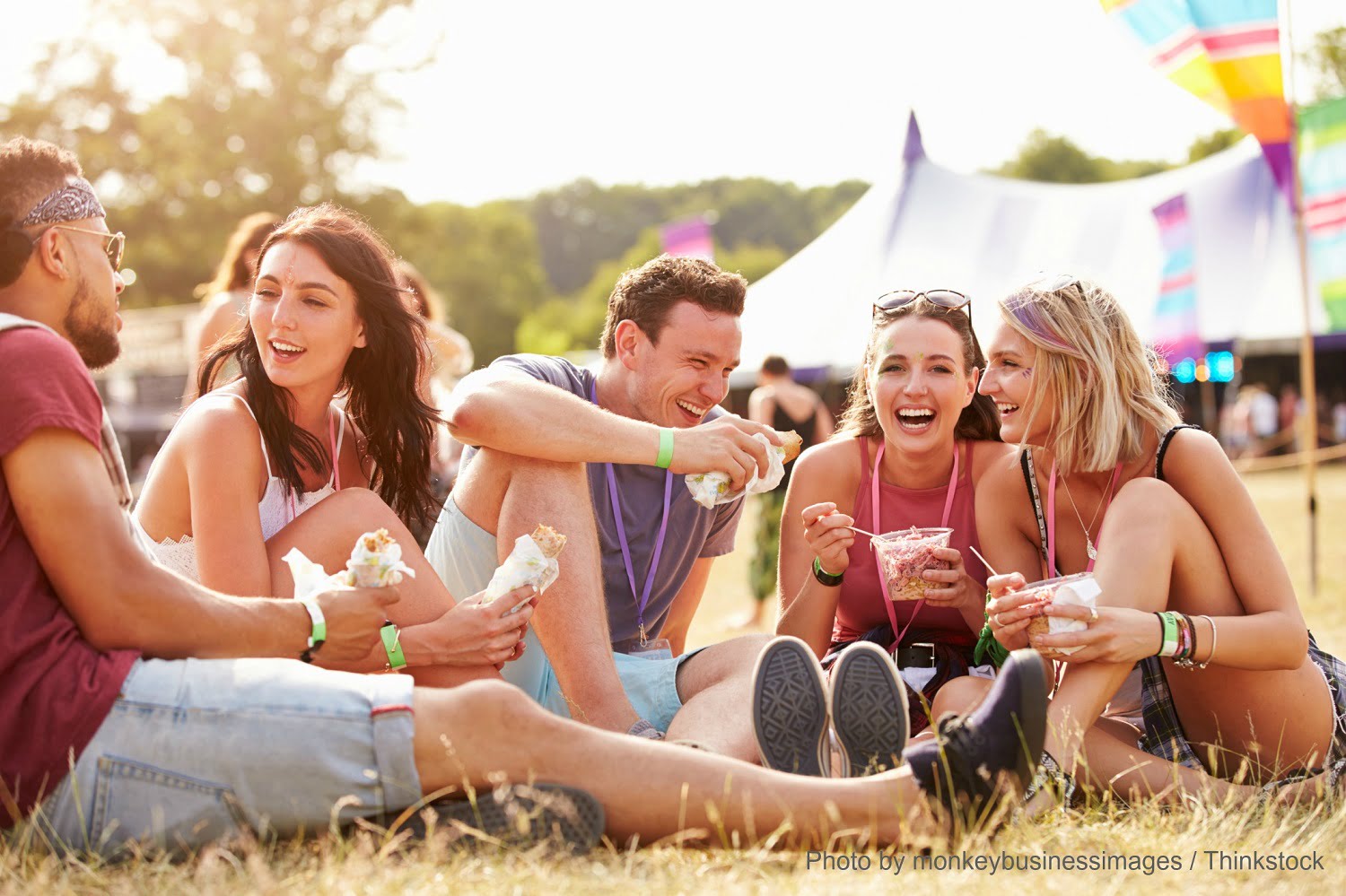 group of friends at an event