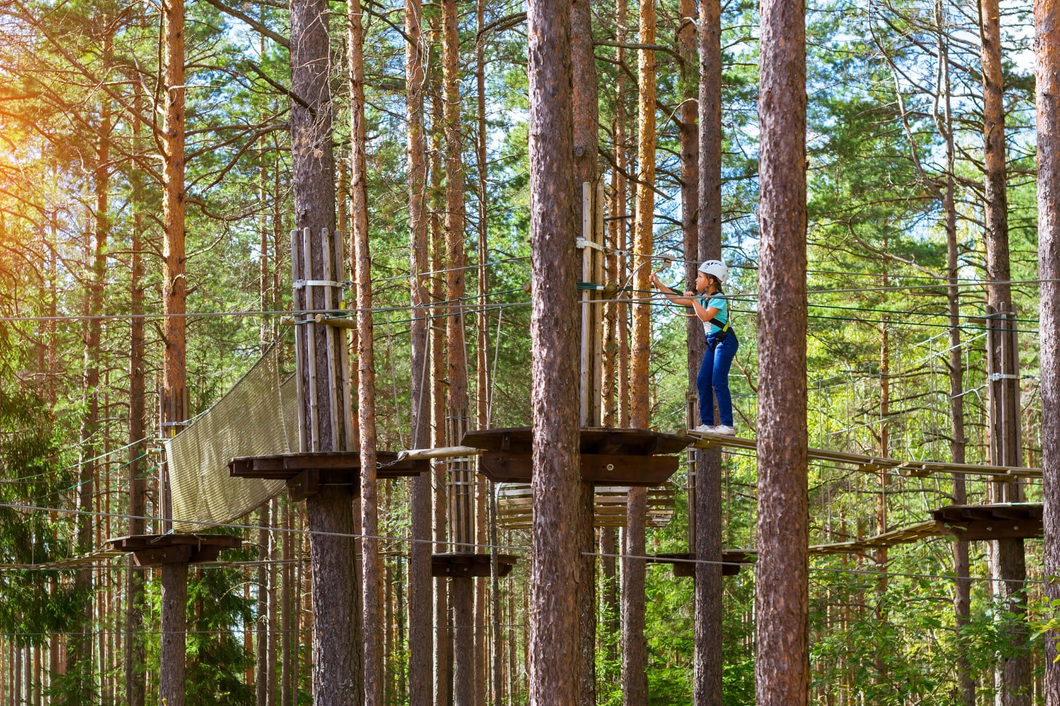 girl climbing at r adventure park