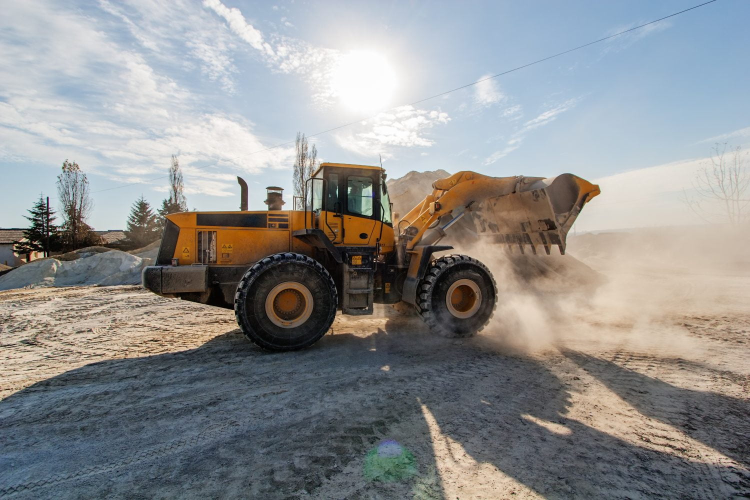 construction machine in dirt