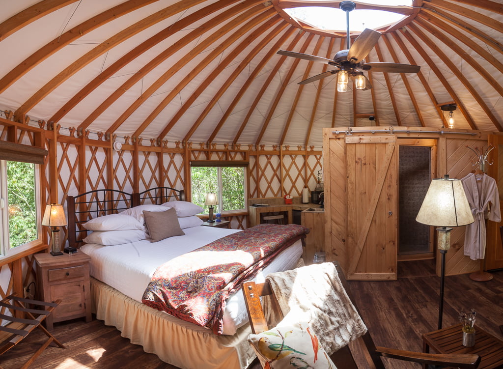 Inside of yurt.