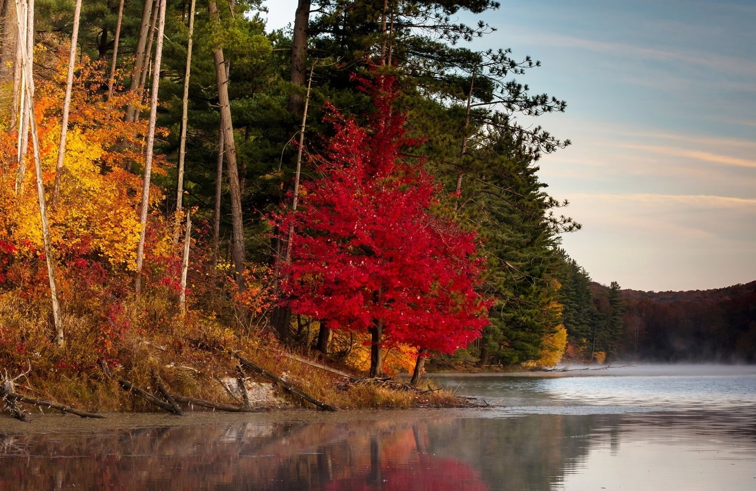 October at Lake Hope in Ohio