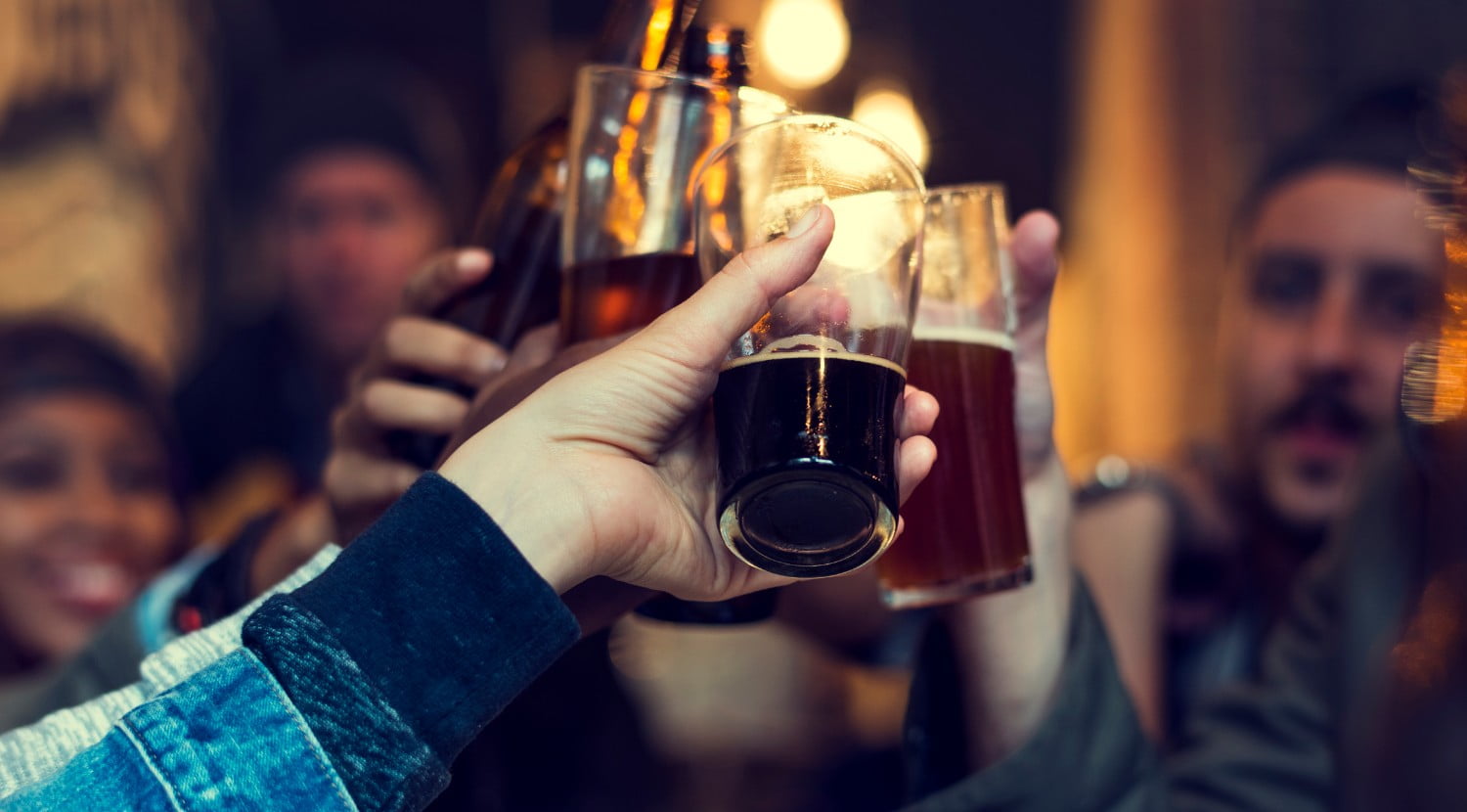 toast with glasses of beer