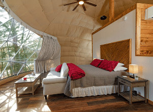 Interior view of a geodome.